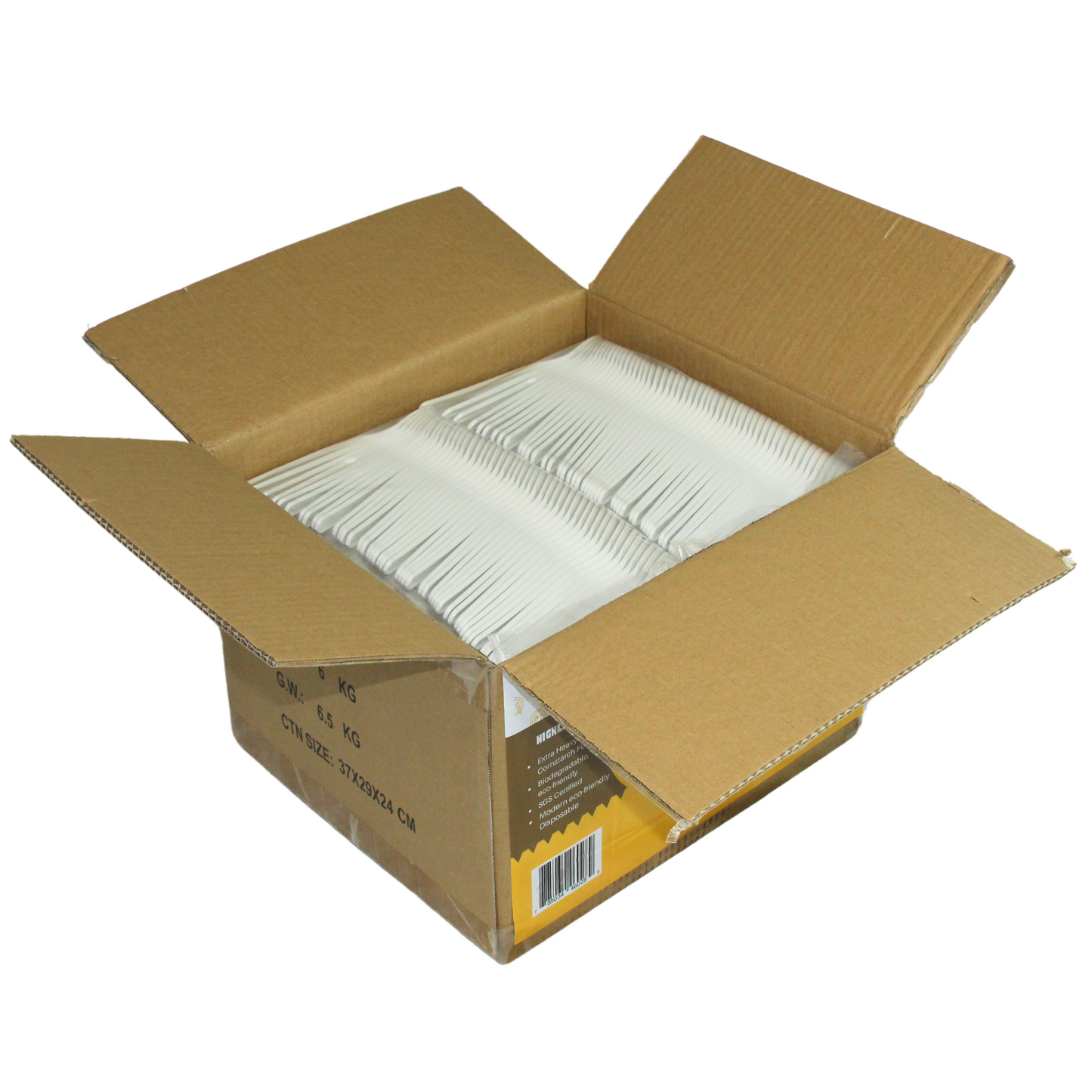 Heavy Modern Cornstarch Spoons - 6.5g, 20 Pack (1000 pcs/Box)