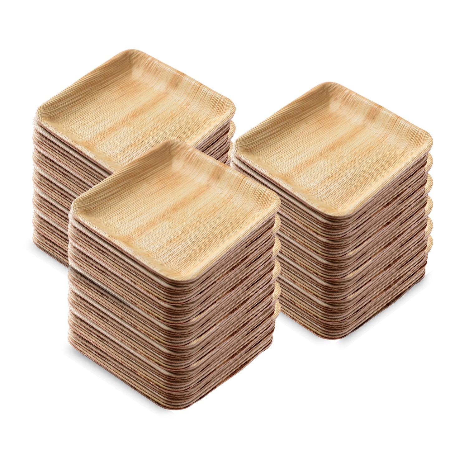 Areca Palm Leaf Plates - 10 Inch Square (200 pcs/box)