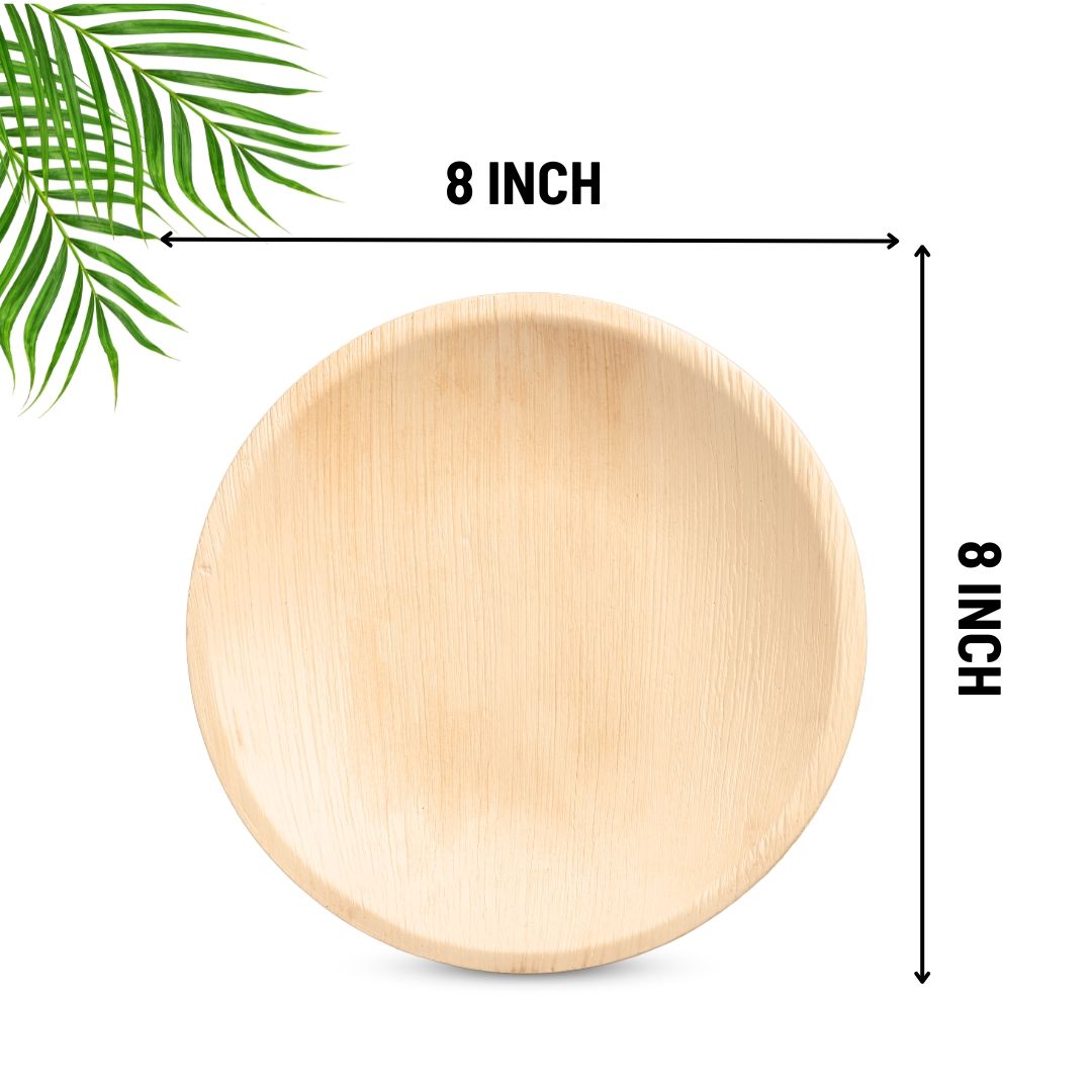 PLP-8R NATURAL PALM LEAF PLATES