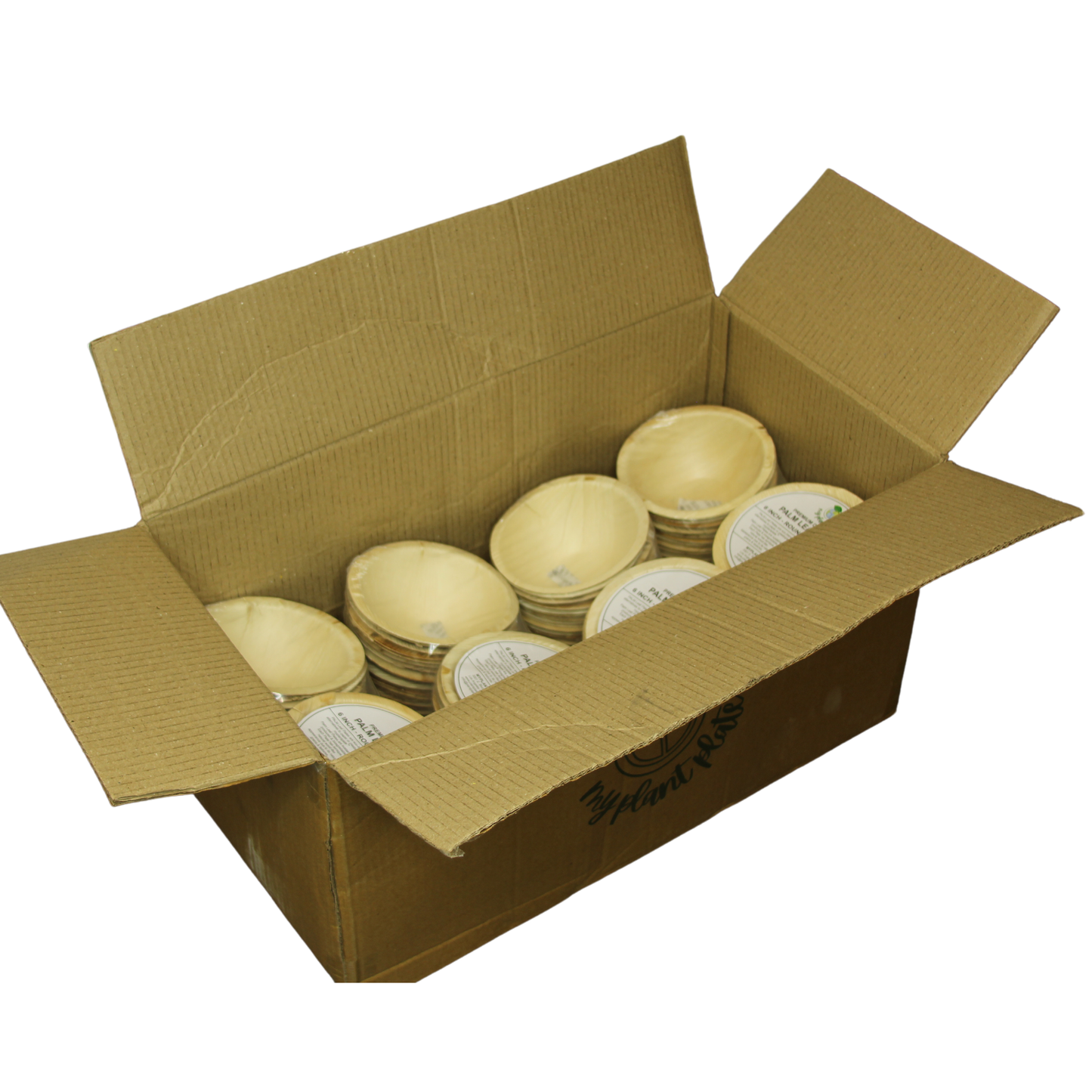 Palm Leaf Areca Wooden Bamboo Bowls (6") - 200 PCS/Box