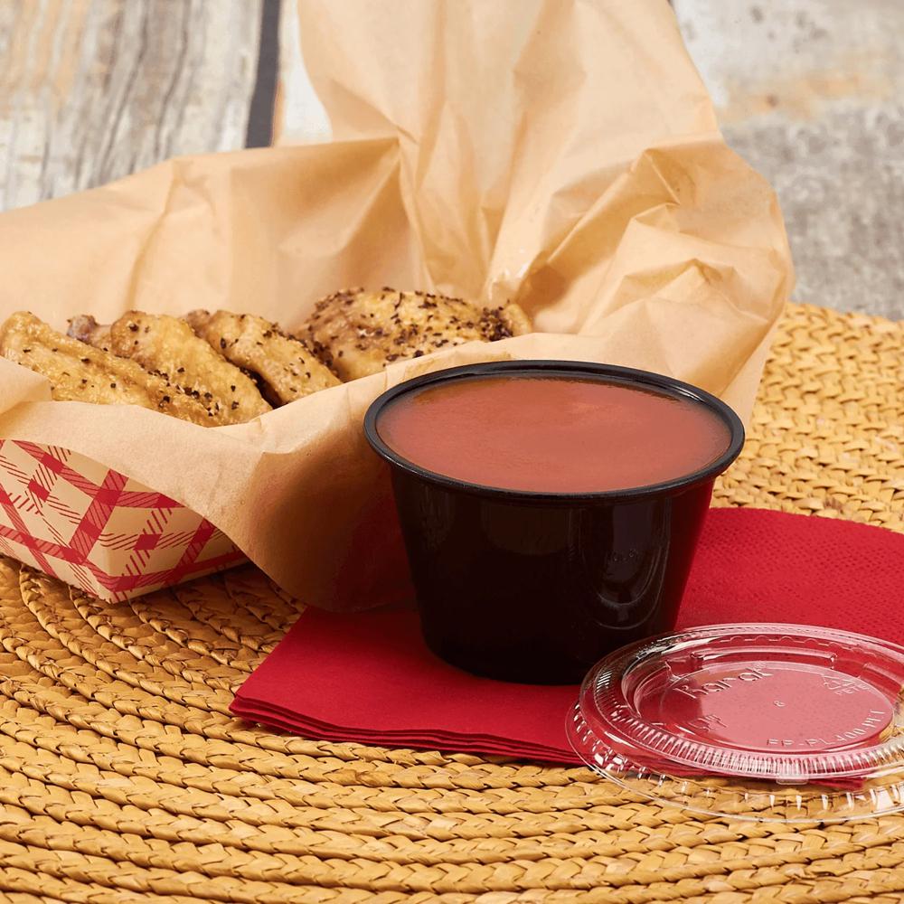 P. CUP-4 BLACK DELI CONTAINERS
