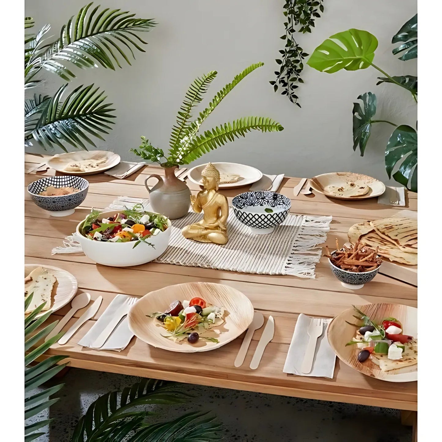 Areca Palm Leaf Plates - 8 Inch Round (200 pcs/box)