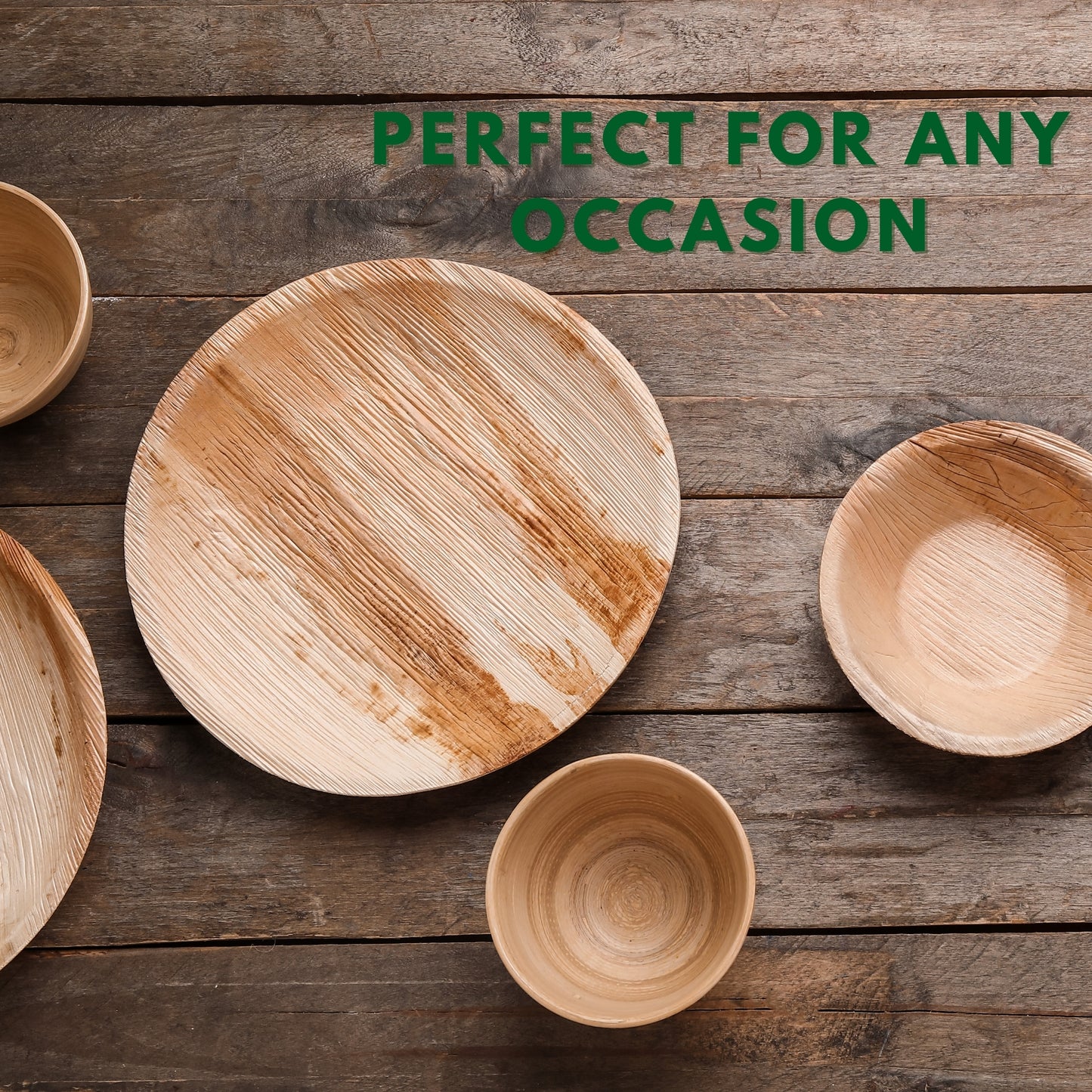 Areca Palm Leaf Plates - 8 Inch Round (200 pcs/box)