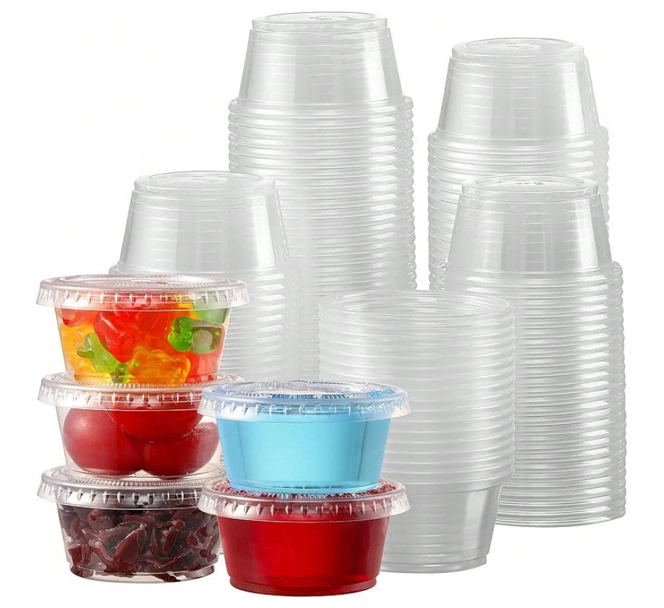 Plastic Portion Cups and Lids – Durable PP Cups for Sauces, Dressings & Dips