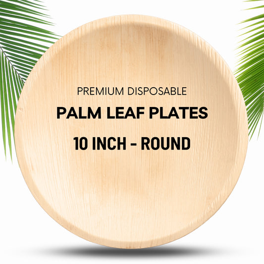 10' Round Palm Leaf Plate 200pc/Box