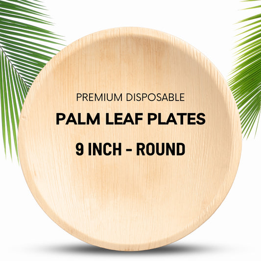 9' Round Palm Leaf Plate 200pc/Box