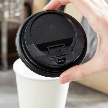 HOTCUP-LID 8OZ BLACK [8OZ] CUPS