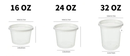 240-Pack 16 oz Microwaveable Deli Containers with Lids – BPA-Free PP Plastic | DELI CONT-16oz