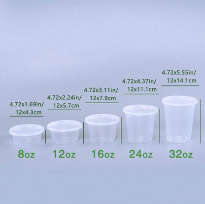240-Pack 12 oz Microwaveable Deli Containers with Lids – BPA-Free PP Plastic | DELI CONT-12oz